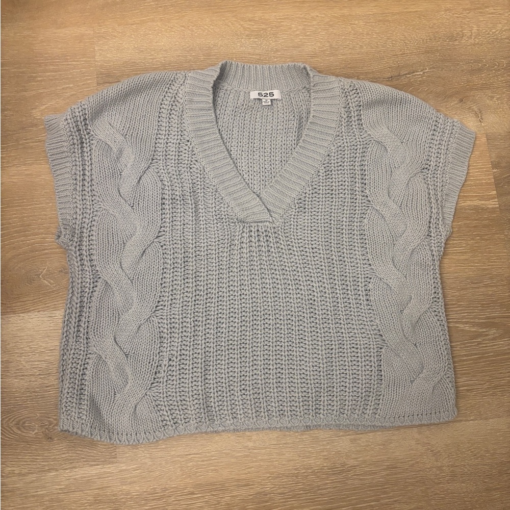 525 America Light Blue V-Neck Sweater Vest